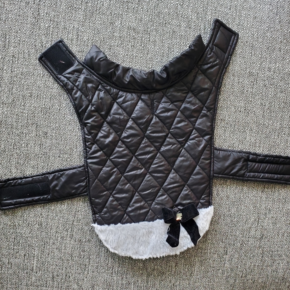 Small/medium dog black puffer jacket